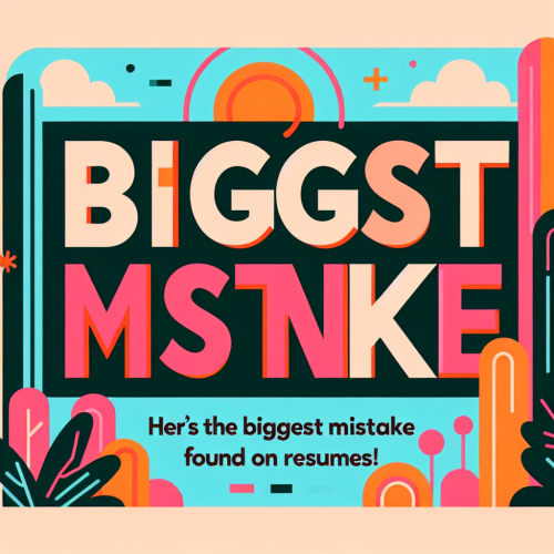 Here’s the BIGGEST Mistake Found on Resumes!
