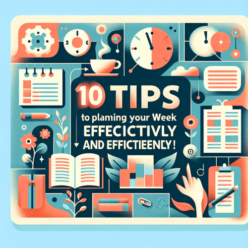 10 Tips to Planning your Week Effectively and Efficiently!